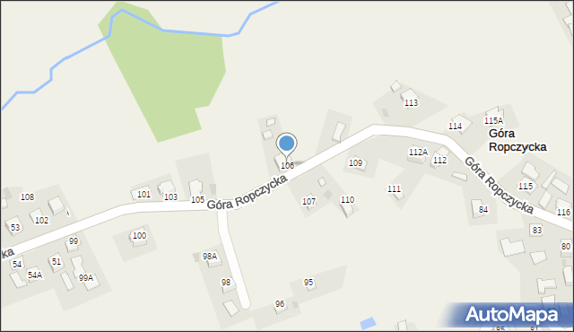 Góra Ropczycka, Góra Ropczycka, 106, mapa Góra Ropczycka