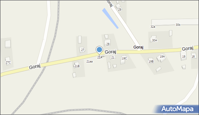 Goraj, Goraj, 21A, mapa Goraj