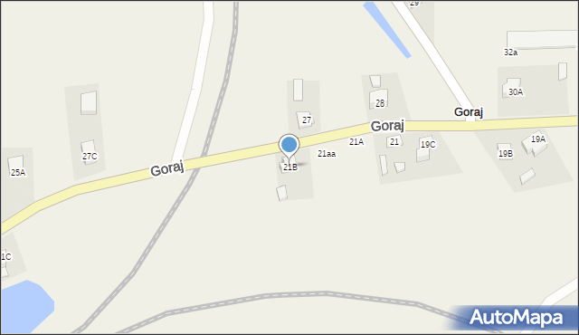 Goraj, Goraj, 21B, mapa Goraj