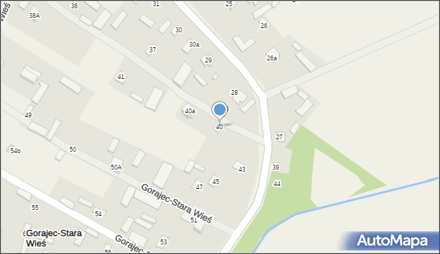 Gorajec-Stara Wieś, Gorajec-Stara Wieś, 40, mapa Gorajec-Stara Wieś
