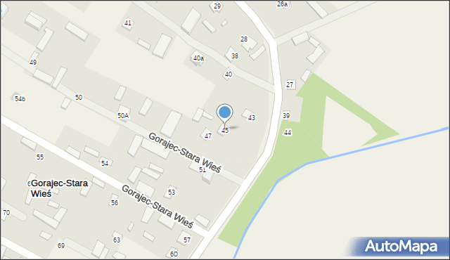 Gorajec-Stara Wieś, Gorajec-Stara Wieś, 45, mapa Gorajec-Stara Wieś