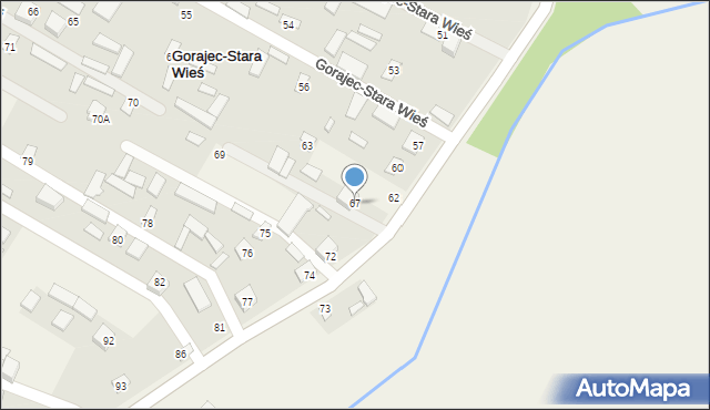 Gorajec-Stara Wieś, Gorajec-Stara Wieś, 67, mapa Gorajec-Stara Wieś