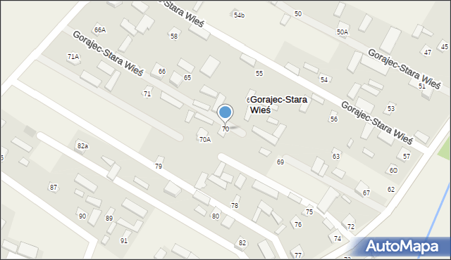 Gorajec-Stara Wieś, Gorajec-Stara Wieś, 70, mapa Gorajec-Stara Wieś