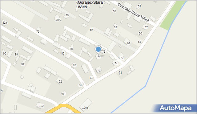 Gorajec-Stara Wieś, Gorajec-Stara Wieś, 76, mapa Gorajec-Stara Wieś