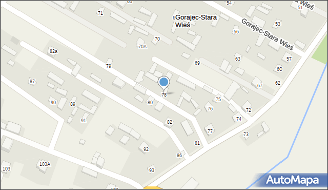 Gorajec-Stara Wieś, Gorajec-Stara Wieś, 78, mapa Gorajec-Stara Wieś