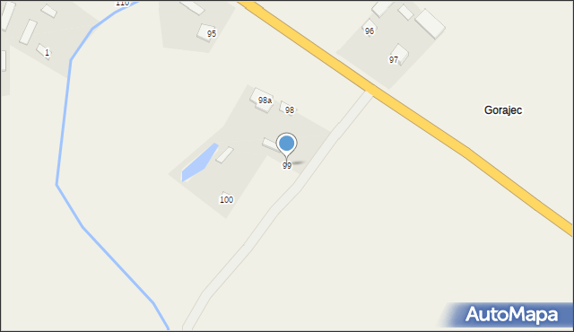 Gorajec-Stara Wieś, Gorajec-Stara Wieś, 99, mapa Gorajec-Stara Wieś