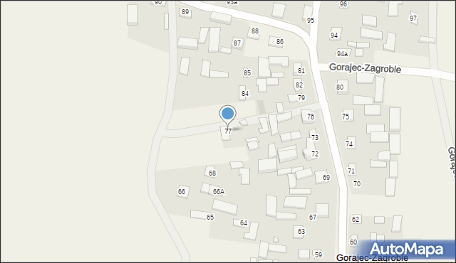 Gorajec-Zagroble, Gorajec-Zagroble, 77, mapa Gorajec-Zagroble