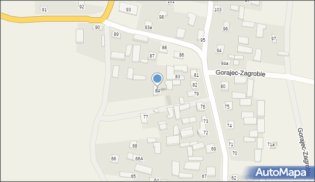 Gorajec-Zagroble, Gorajec-Zagroble, 84, mapa Gorajec-Zagroble