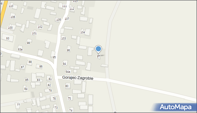 Gorajec-Zagroble, Gorajec-Zagroble, 97, mapa Gorajec-Zagroble