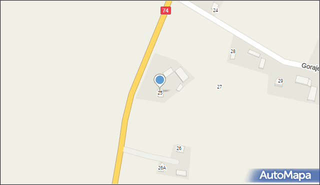 Gorajec-Zagroble-Kolonia, Gorajec-Zagroble-Kolonia, 25, mapa Gorajec-Zagroble-Kolonia