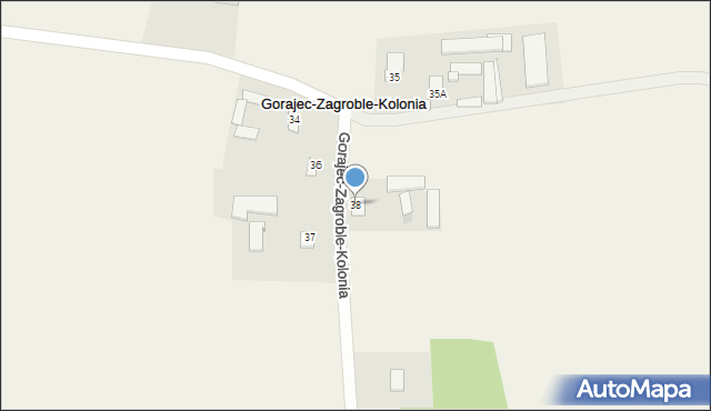 Gorajec-Zagroble-Kolonia, Gorajec-Zagroble-Kolonia, 38, mapa Gorajec-Zagroble-Kolonia