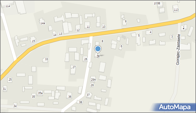 Gorajec-Zastawie, Gorajec-Zastawie, 28, mapa Gorajec-Zastawie