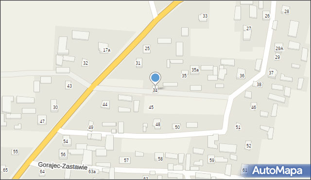 Gorajec-Zastawie, Gorajec-Zastawie, 34, mapa Gorajec-Zastawie
