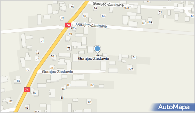 Gorajec-Zastawie, Gorajec-Zastawie, 75, mapa Gorajec-Zastawie