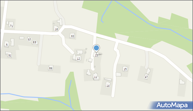 Gorajowice, Gorajowice, 13, mapa Gorajowice