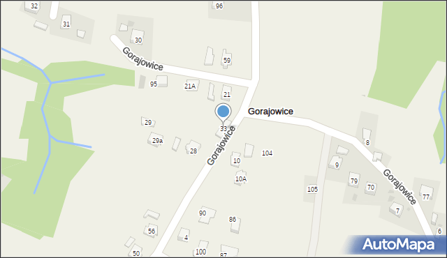 Gorajowice, Gorajowice, 33, mapa Gorajowice