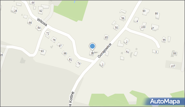 Gorajowice, Gorajowice, 38, mapa Gorajowice