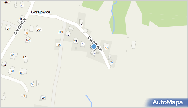 Gorajowice, Gorajowice, 7, mapa Gorajowice