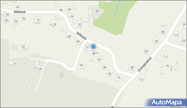 Gorajowice, Gorajowice, 76, mapa Gorajowice