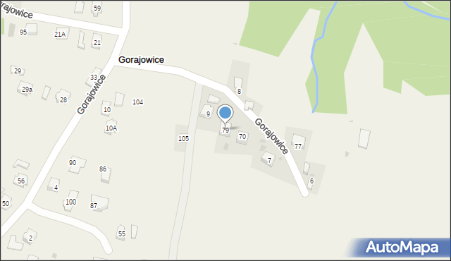 Gorajowice, Gorajowice, 79, mapa Gorajowice