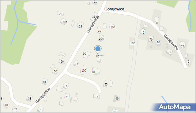 Gorajowice, Gorajowice, 86, mapa Gorajowice