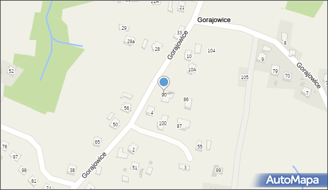 Gorajowice, Gorajowice, 90, mapa Gorajowice