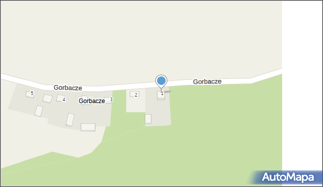 Gorbacze, Gorbacze, 1, mapa Gorbacze