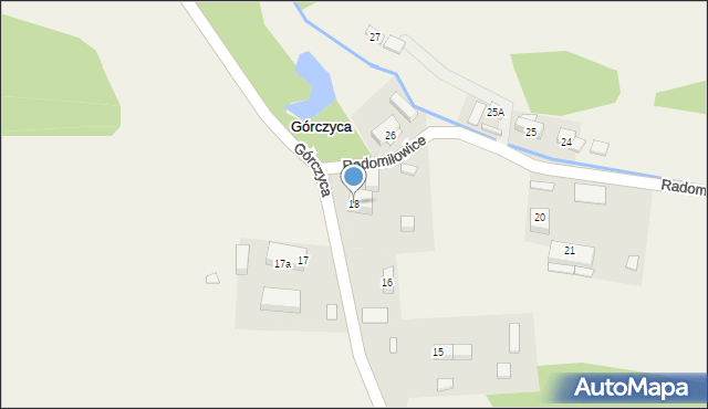 Górczyca, Górczyca, 18, mapa Górczyca