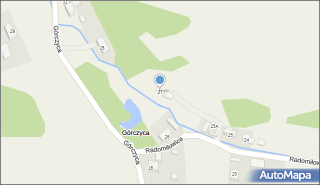 Górczyca, Górczyca, 27, mapa Górczyca