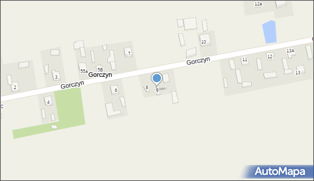 Gorczyn, Gorczyn, 9, mapa Gorczyn
