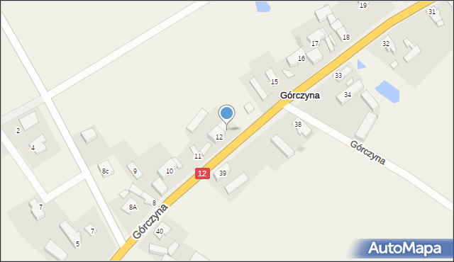 Górczyna, Górczyna, 13, mapa Górczyna