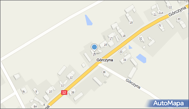 Górczyna, Górczyna, 15, mapa Górczyna