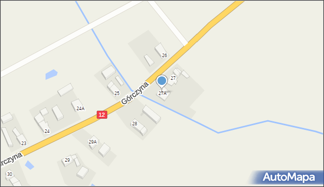 Górczyna, Górczyna, 27A, mapa Górczyna