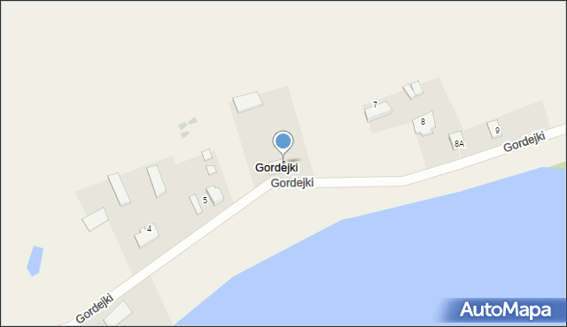 Gordejki, Gordejki, 6, mapa Gordejki