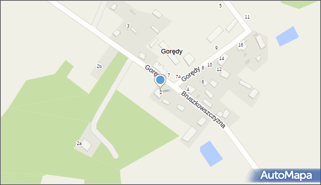 Gorędy, Gorędy, 2, mapa Gorędy