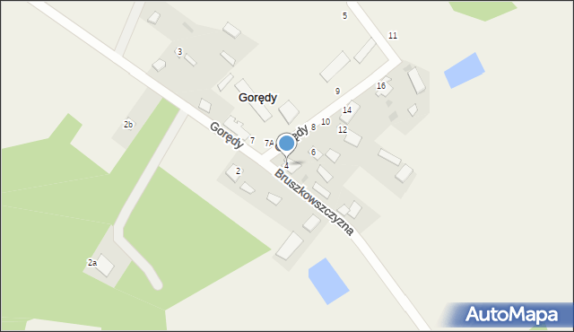 Gorędy, Gorędy, 4, mapa Gorędy