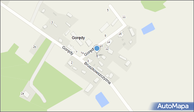 Gorędy, Gorędy, 6, mapa Gorędy