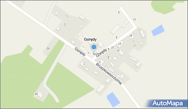 Gorędy, Gorędy, 7A, mapa Gorędy