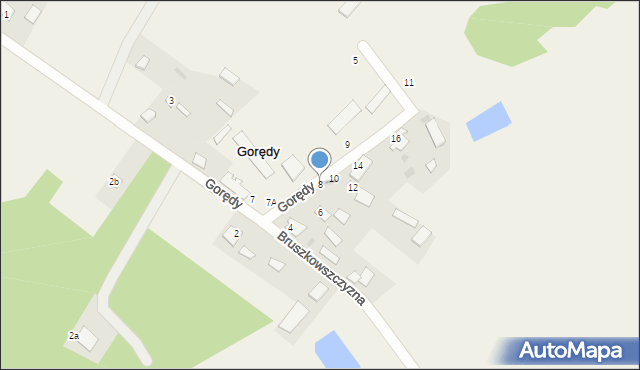 Gorędy, Gorędy, 8, mapa Gorędy