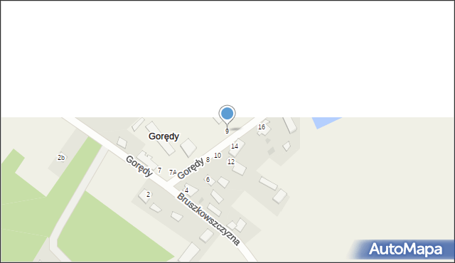 Gorędy, Gorędy, 9, mapa Gorędy