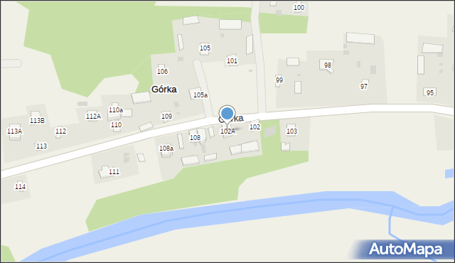 Górka, Górka, 102A, mapa Górka