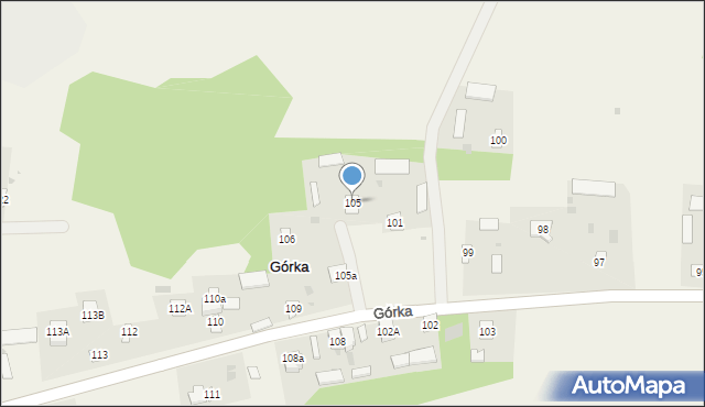 Górka, Górka, 105, mapa Górka