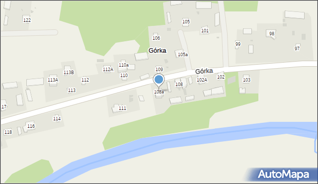 Górka, Górka, 108a, mapa Górka