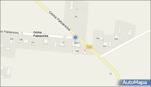 Górka Pabianicka, Górka Pabianicka, 30A, mapa Górka Pabianicka