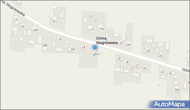 Górka Stogniowska, Górka Stogniowska, 87, mapa Górka Stogniowska
