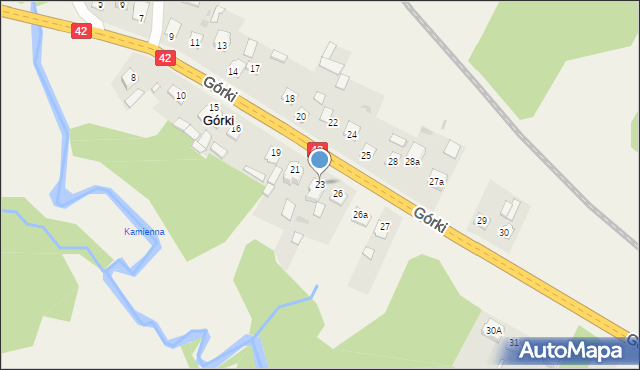 Górki, Górki, 23, mapa Górki