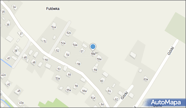 Górki, Górki, 58a, mapa Górki