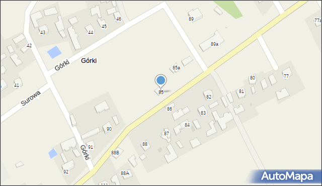 Górki, Górki, 85, mapa Górki