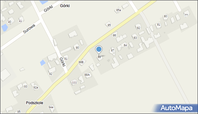 Górki, Górki, 88, mapa Górki