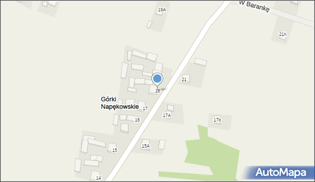 Górki Napękowskie, Górki Napękowskie, 18, mapa Górki Napękowskie